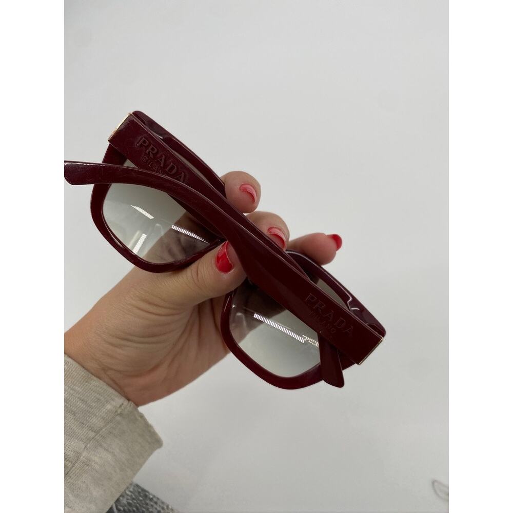 Prada Burgundy Acetate Sunglasses - Picture 6 of 9
